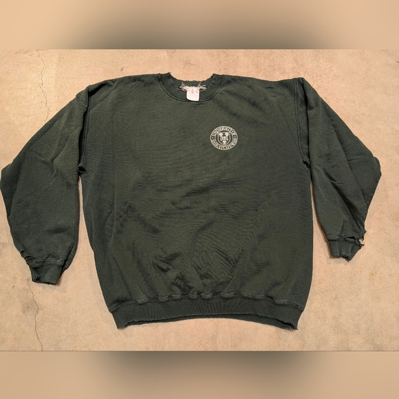 VTG University Of Saskatchewan Crew Neck Flaws Mens L-XL? Green - Picture 1 of 9